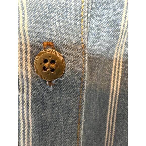 White Birch Denim Perfection Can't Be Tamed Button Down Shacket Tunic Ombre 1X - Picture 13 of 13
